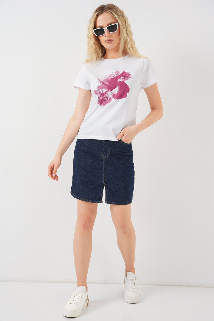 Bigdart T-shirt basique imprimé pour femme 4349 - Prune