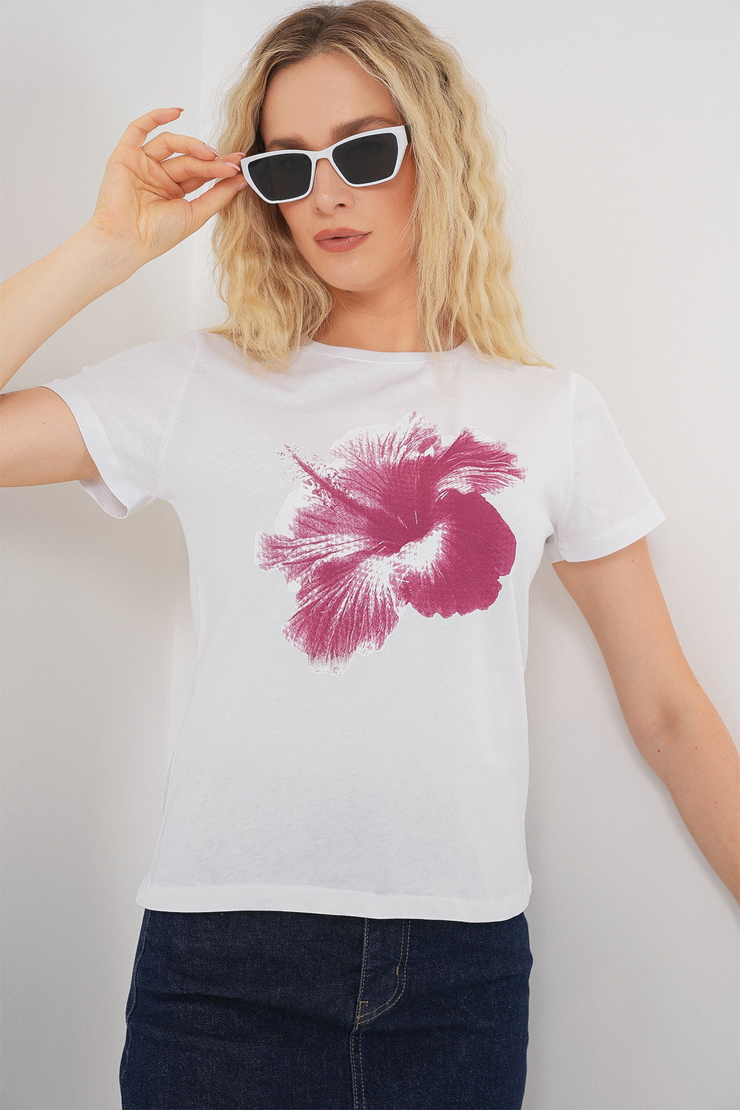 Bigdart T-shirt basique imprimé pour femme 4349 - Prune