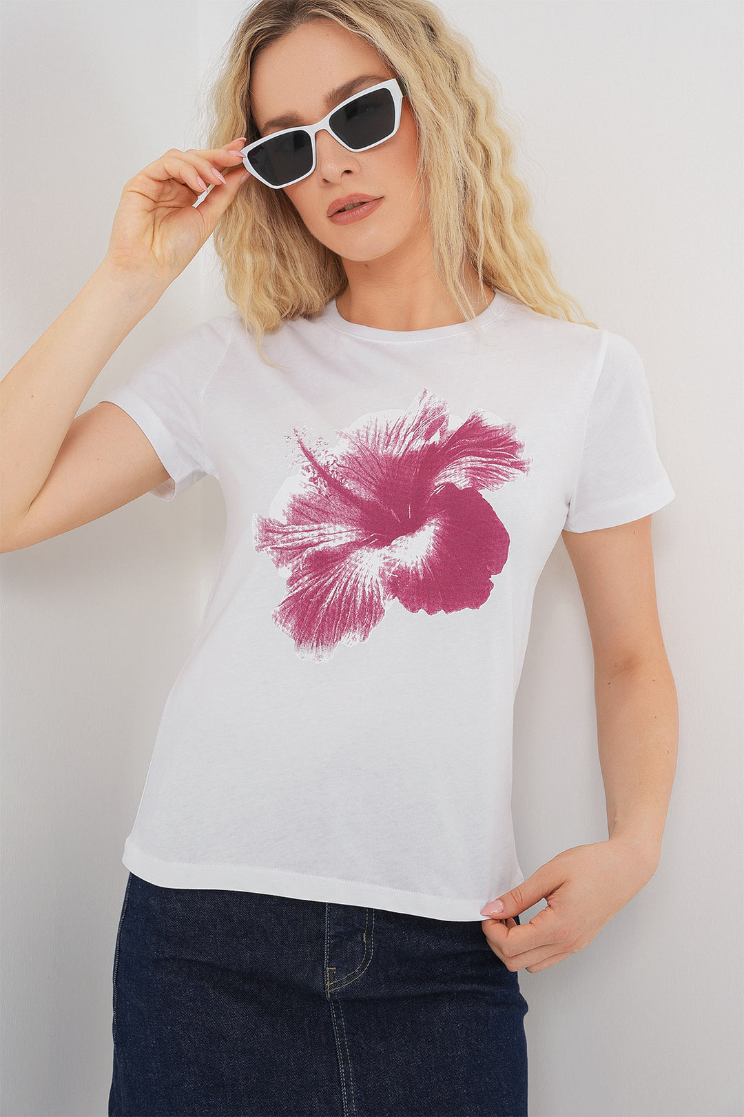 Bigdart T-shirt basique imprimé pour femme 4349 - Prune