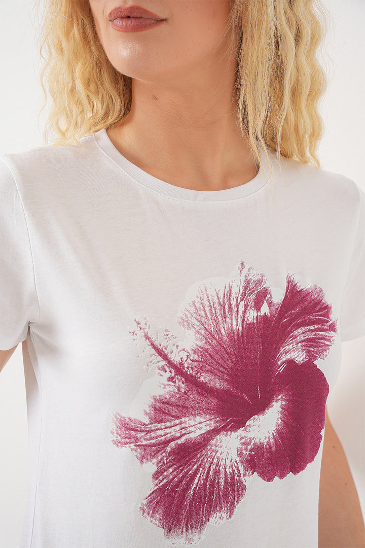 Bigdart T-shirt basique imprimé pour femme 4349 - Prune