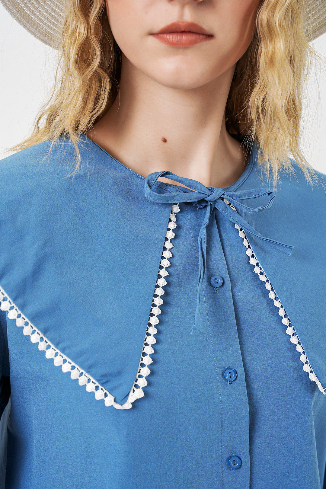 Bigdart Chemise à col bébé femme 20314 - Indigo