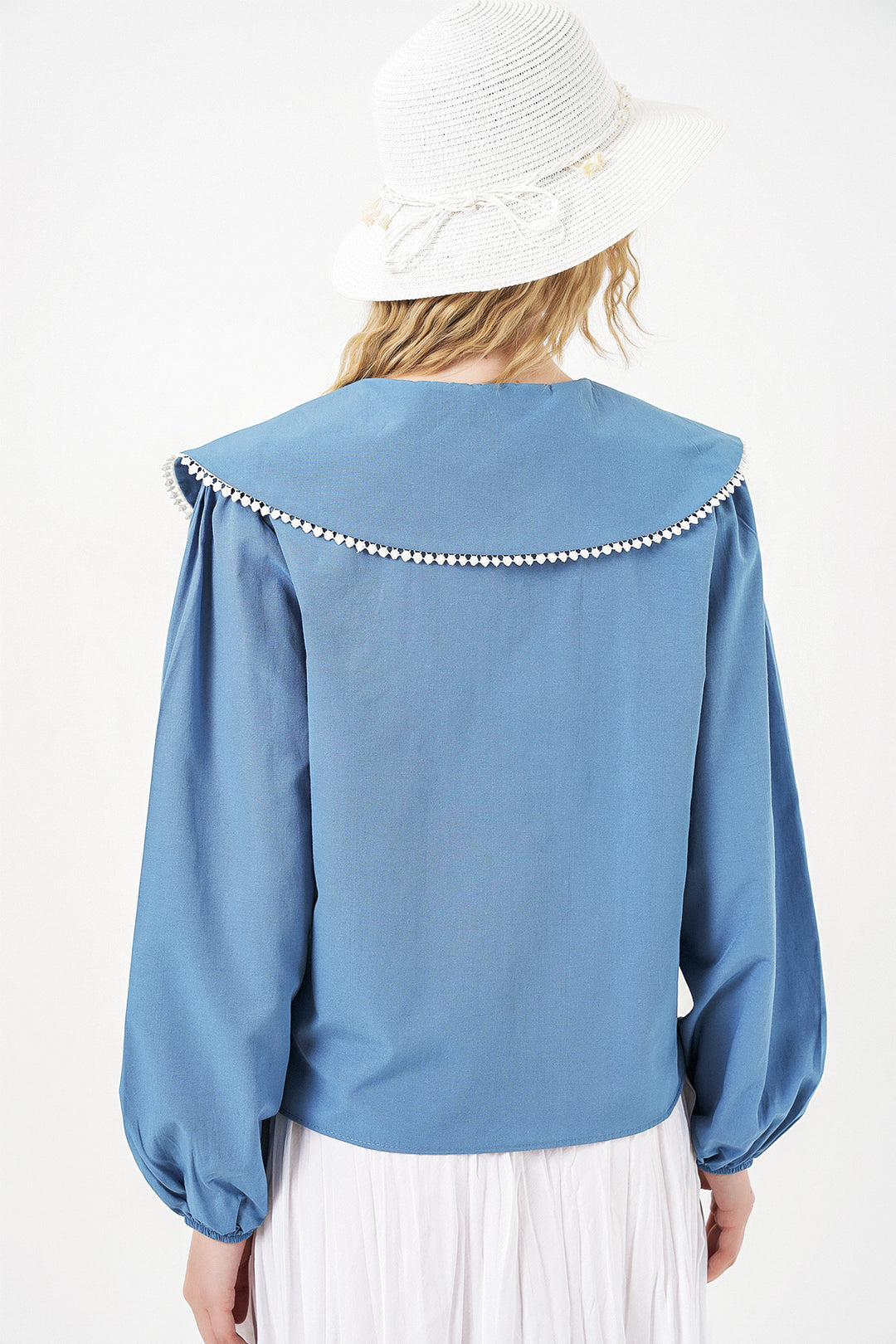 Bigdart Chemise à col bébé femme 20314 - Indigo