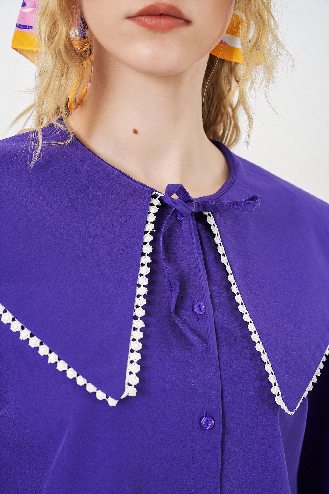 Bigdart Chemise à col bébé femme 20314 - Violet