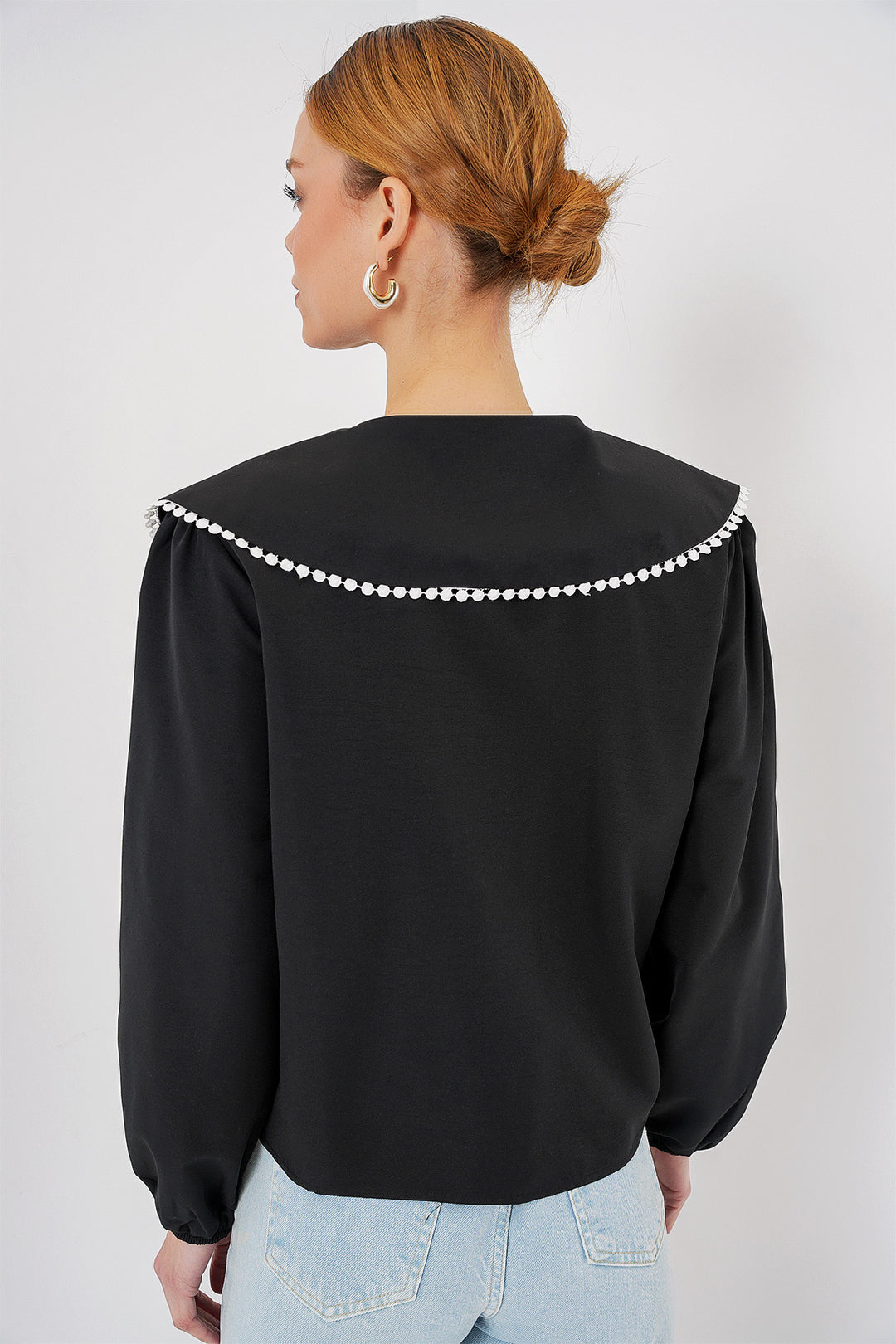 Bigdart Chemise à col bébé pour femme 20314 - Noir