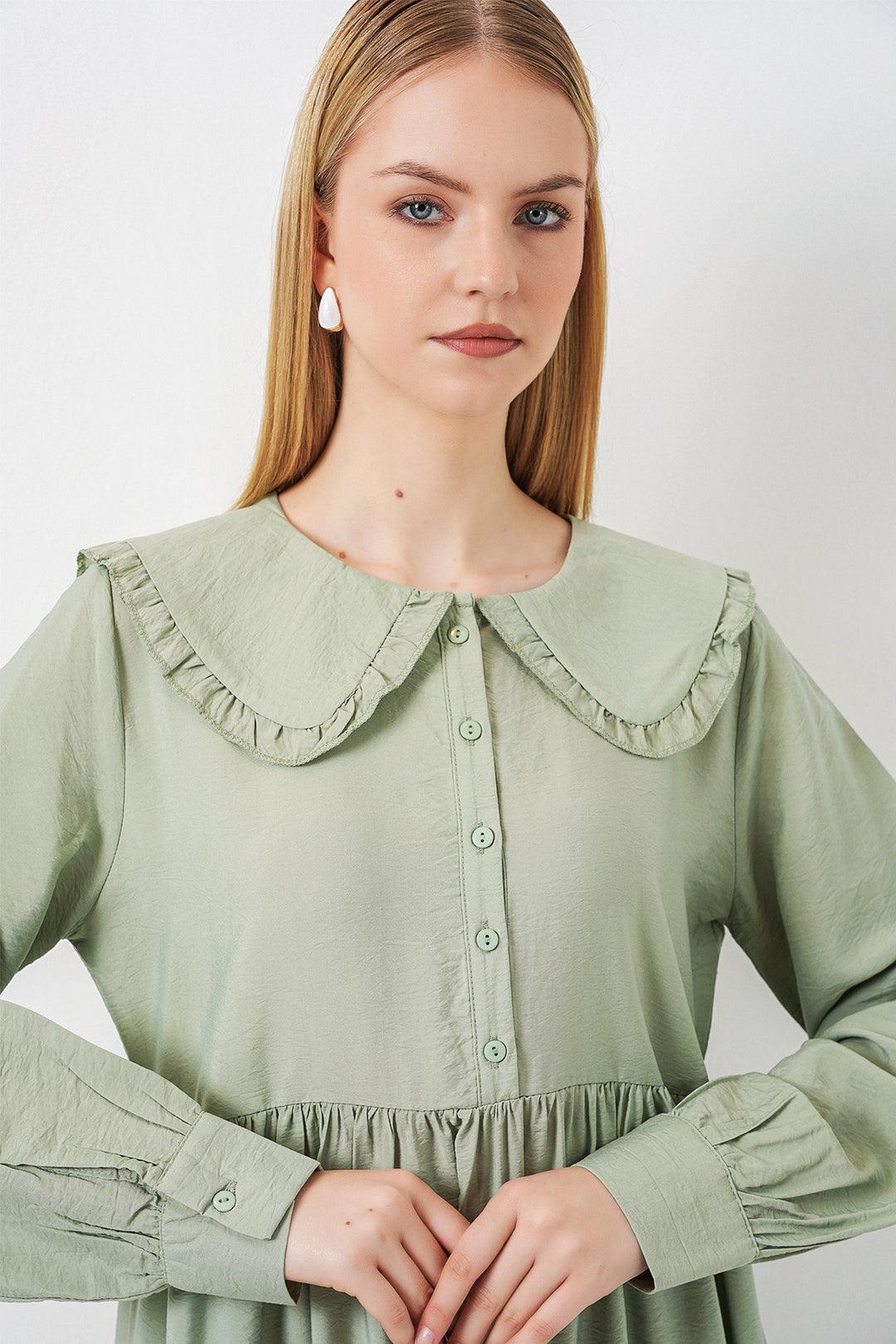 Bigdart Robe longue de hijab à col bébé 2592 - Vert émeraude