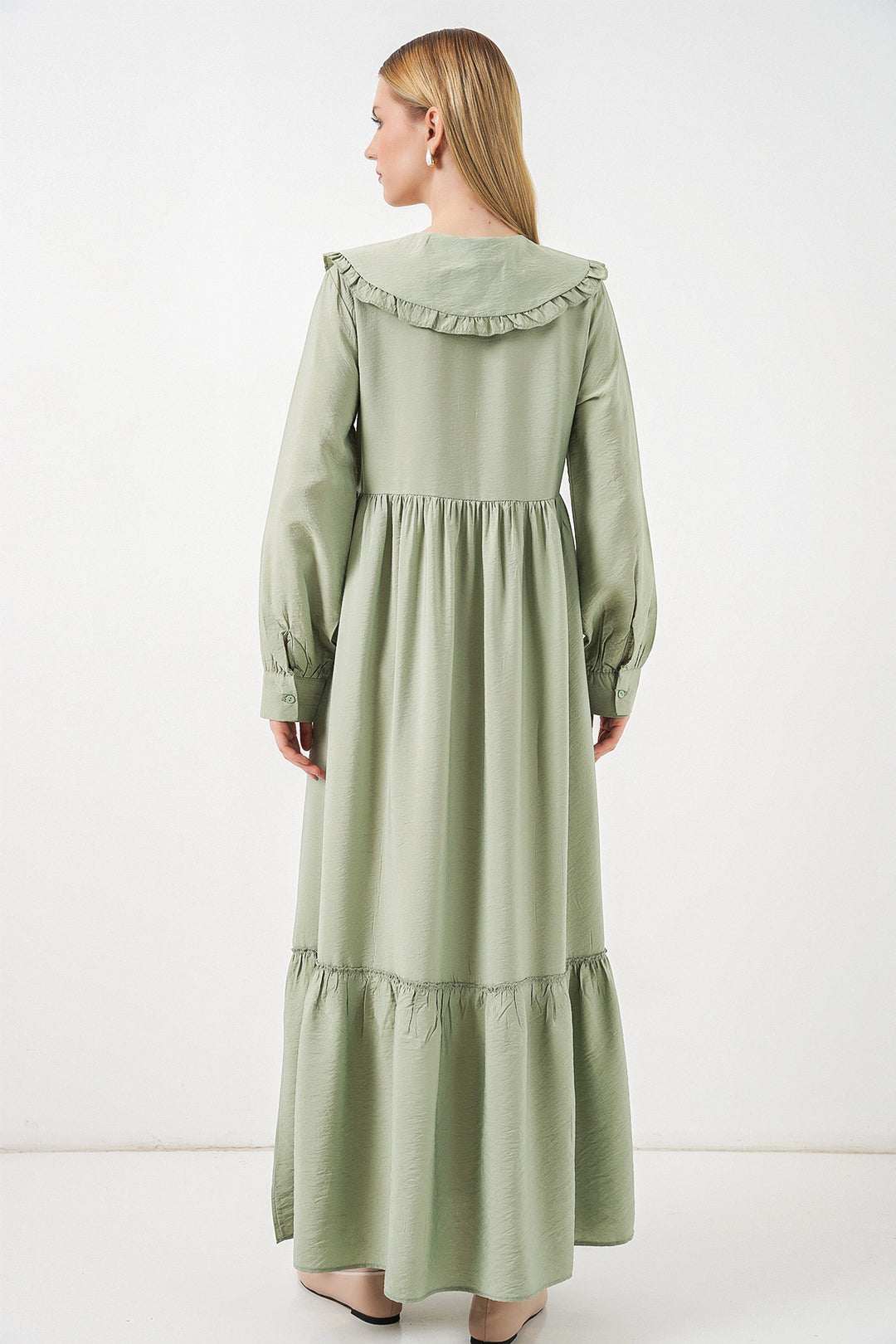Bigdart Robe longue de hijab à col bébé 2592 - Vert émeraude