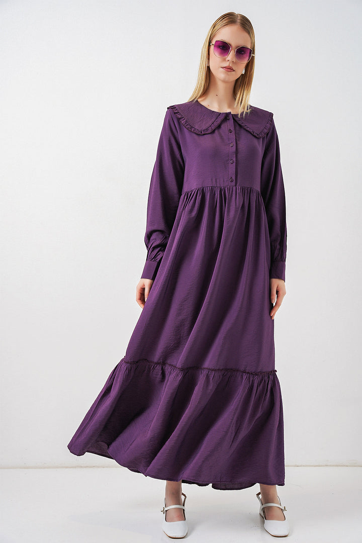Bigdart Robe longue de hijab à col bébé 2592 - Violet