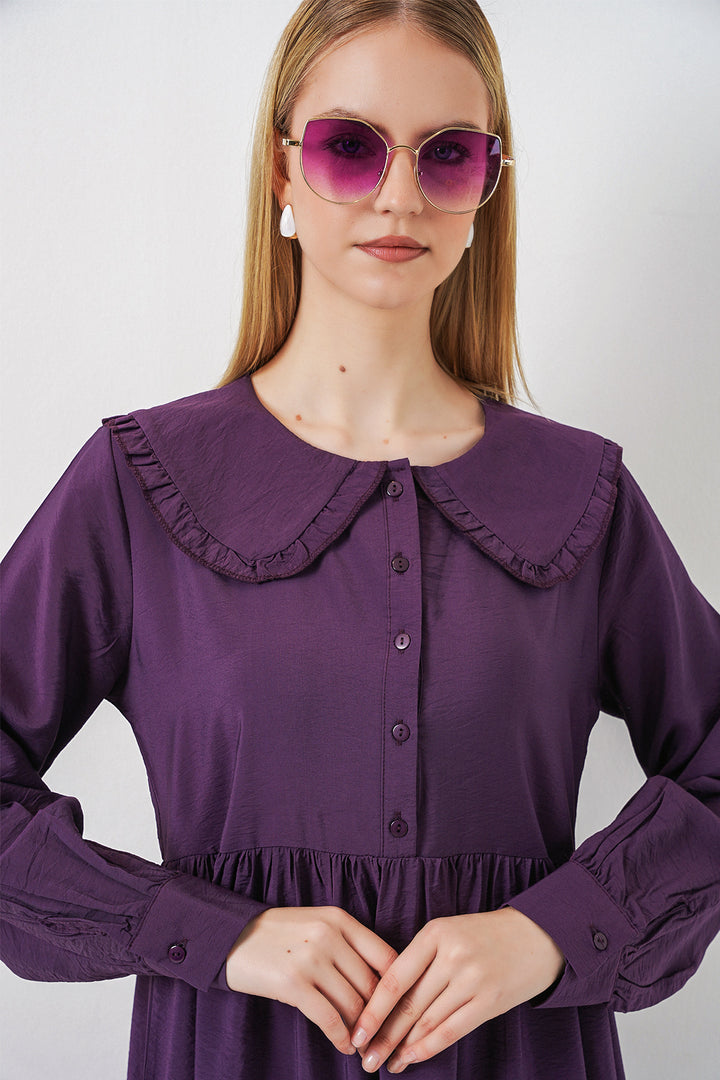 Bigdart Robe longue de hijab à col bébé 2592 - Violet