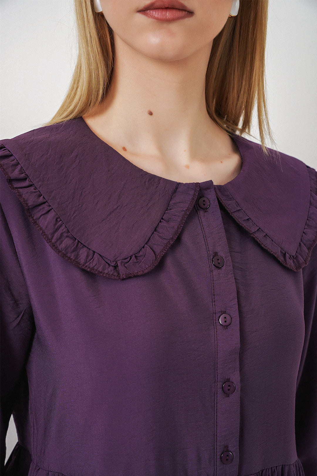 Bigdart Robe longue de hijab à col bébé 2592 - Violet