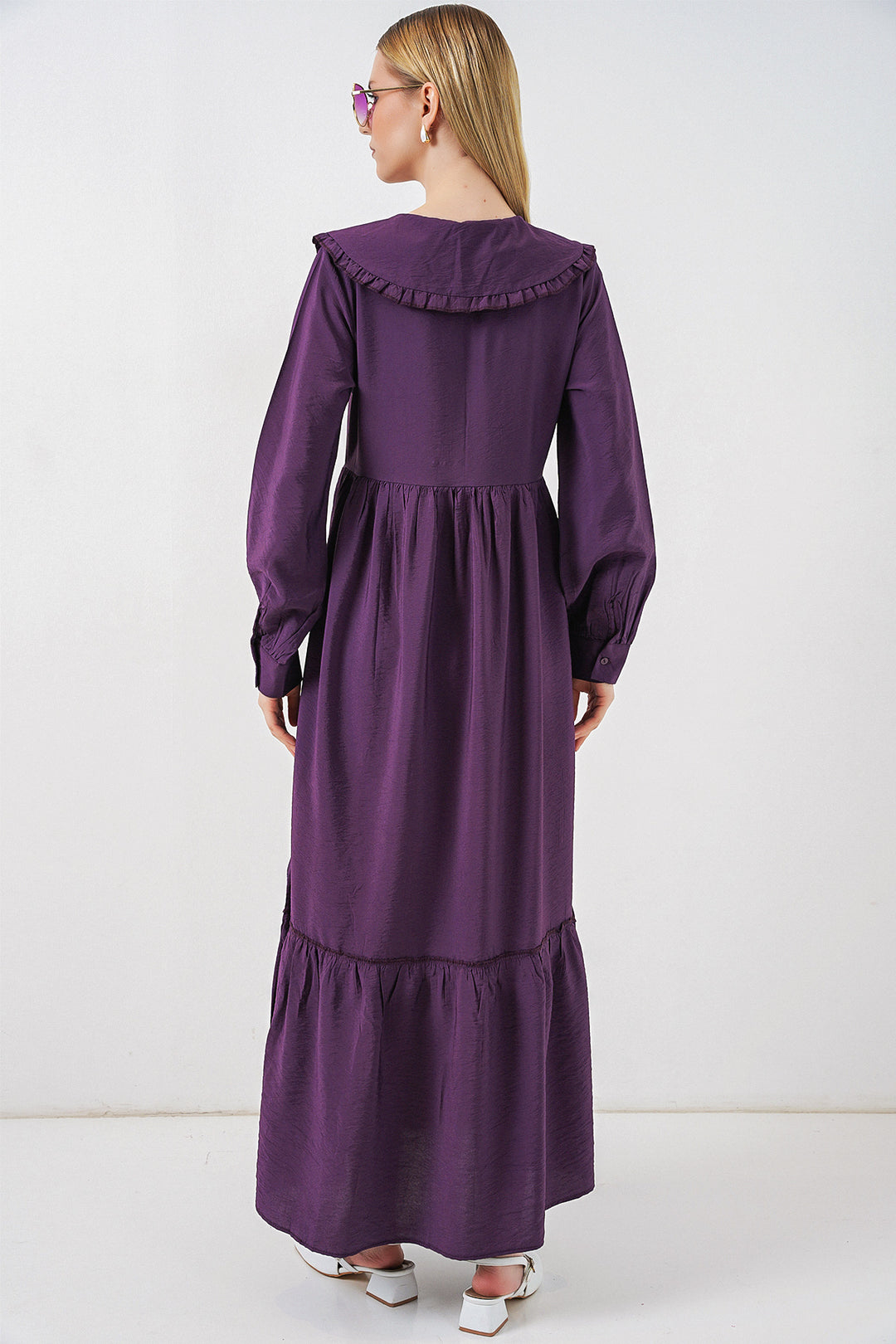 Bigdart Robe longue de hijab à col bébé 2592 - Violet