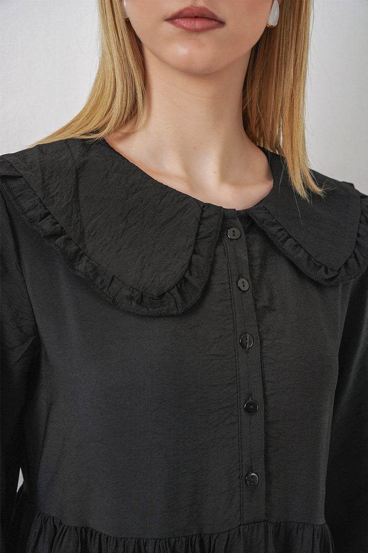 Bigdart Robe longue de hijab à col bébé 2592 - Noir