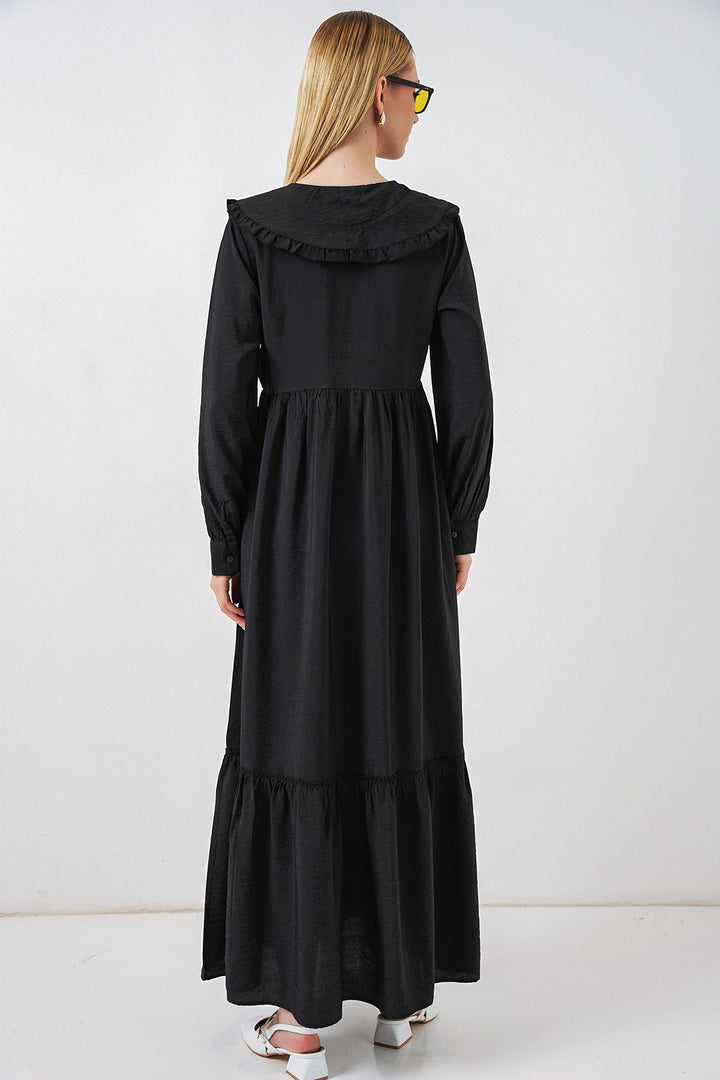 Bigdart Robe longue de hijab à col bébé 2592 - Noir