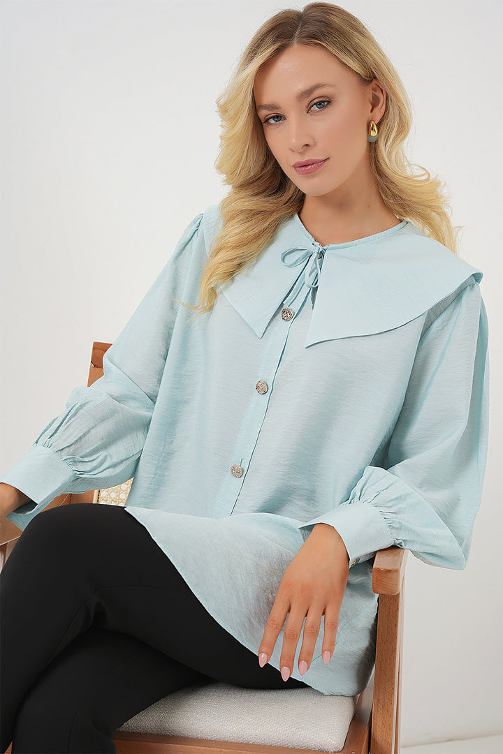 Bigdart Tunique Longue à Col Bébés Femme 5967 - Turquoise