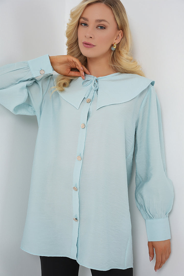 Bigdart Tunique Longue à Col Bébés Femme 5967 - Turquoise