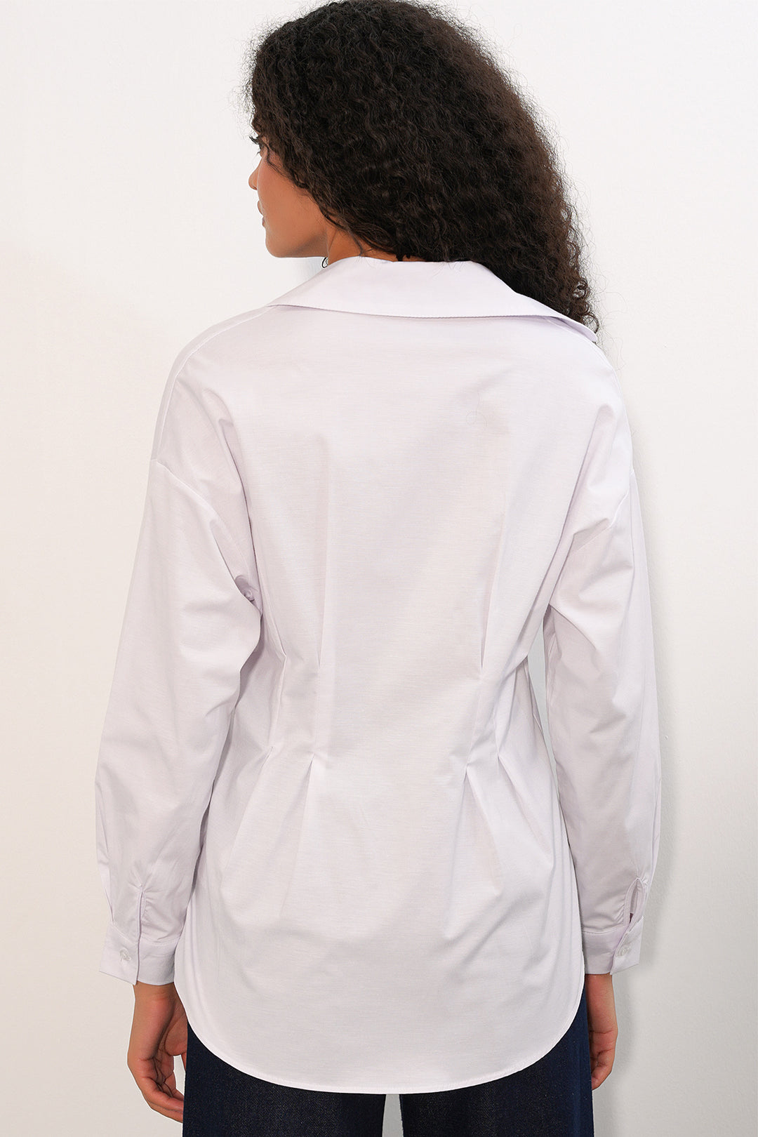 Bigdart Chemise taille assise en popeline pour femme 20384 - Blanc