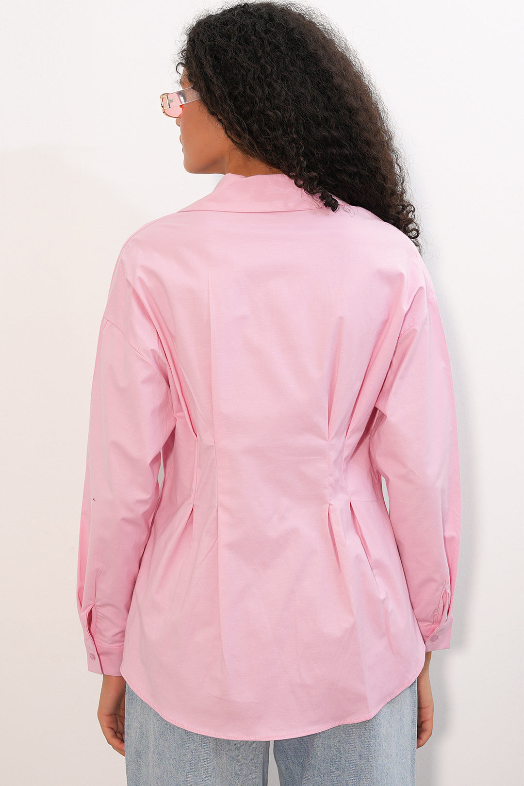 Bigdart Chemise taille assise en popeline pour femme 20384 - Rose