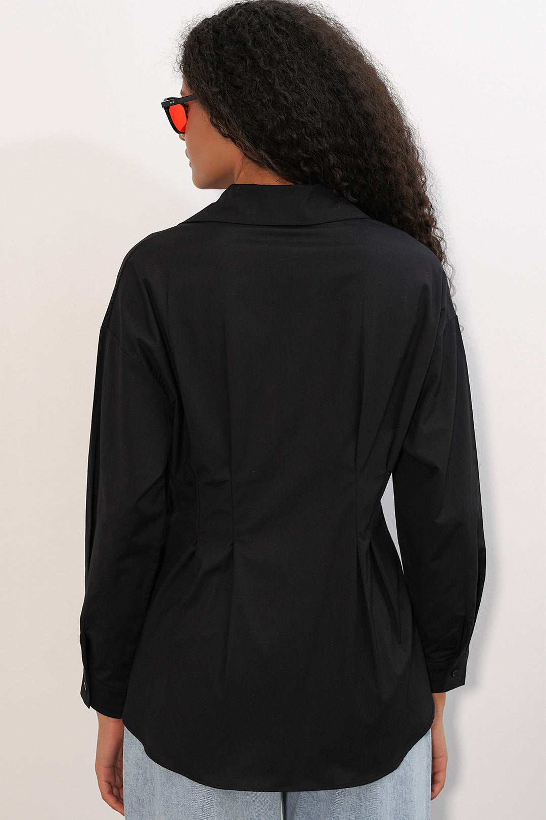 Bigdart Chemise Popeline Ajustée à la Taille Femme 20384 - Noir