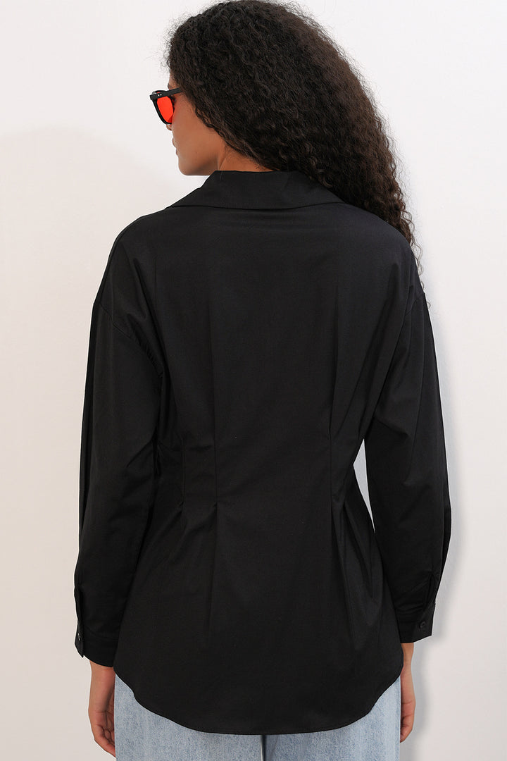Bigdart Chemise Popeline Ajustée à la Taille Femme 20384 - Noir