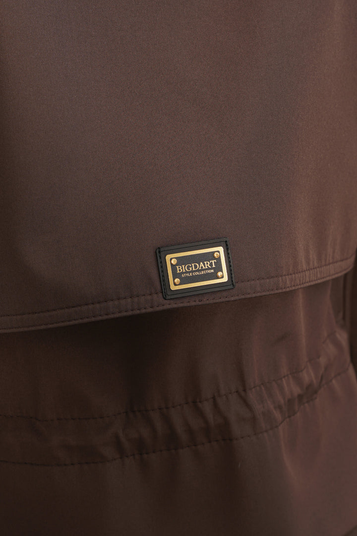 Bigdart Manteau court à ceinture pour femme 50012 - Marron