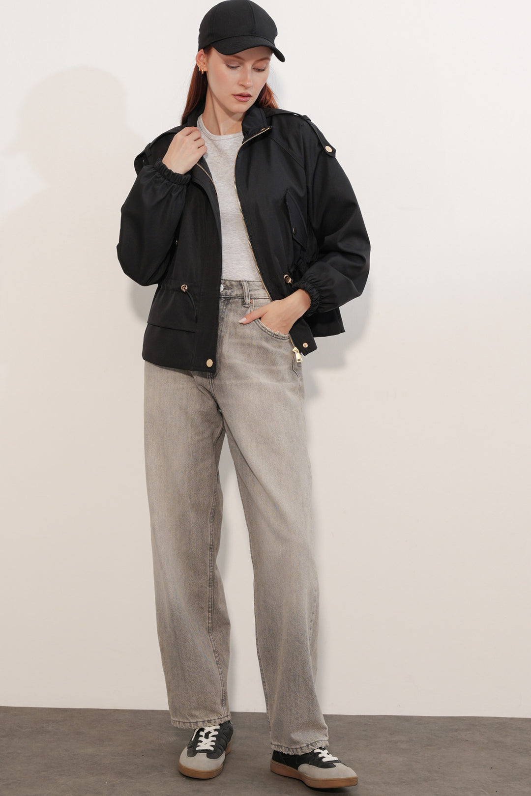 Bigdart Manteau court à ceinture pour femme 50012 - Noir