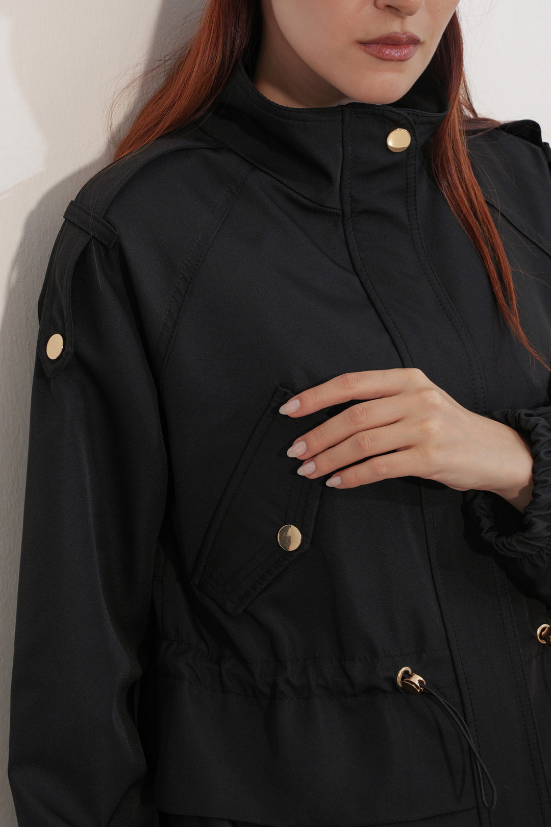 Bigdart Manteau court à ceinture pour femme 50012 - Noir