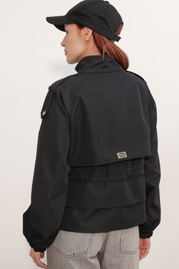 Bigdart Manteau court à ceinture pour femme 50012 - Noir