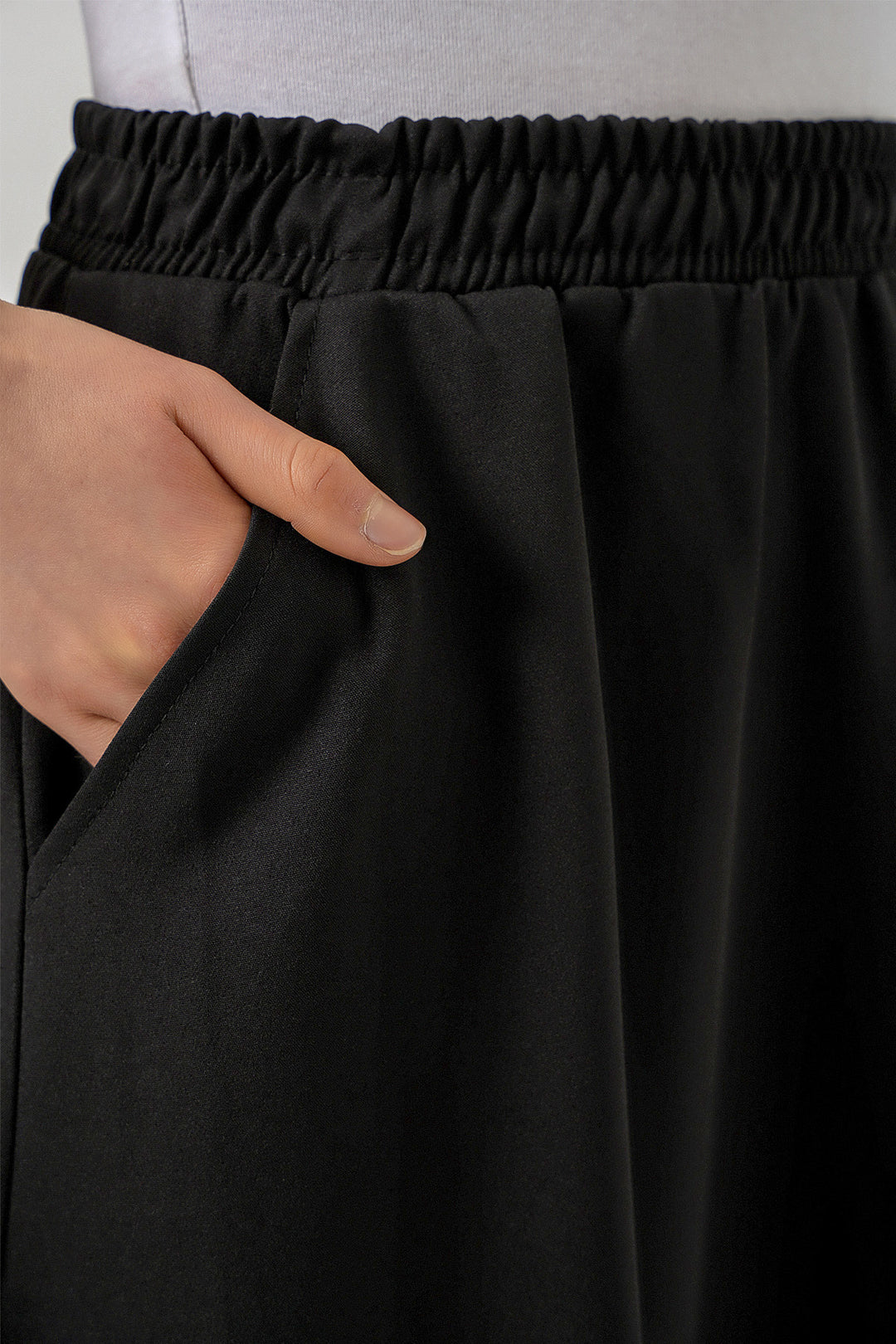 Bigdart Jupe longue à taille élastique femme 8072 - Noir