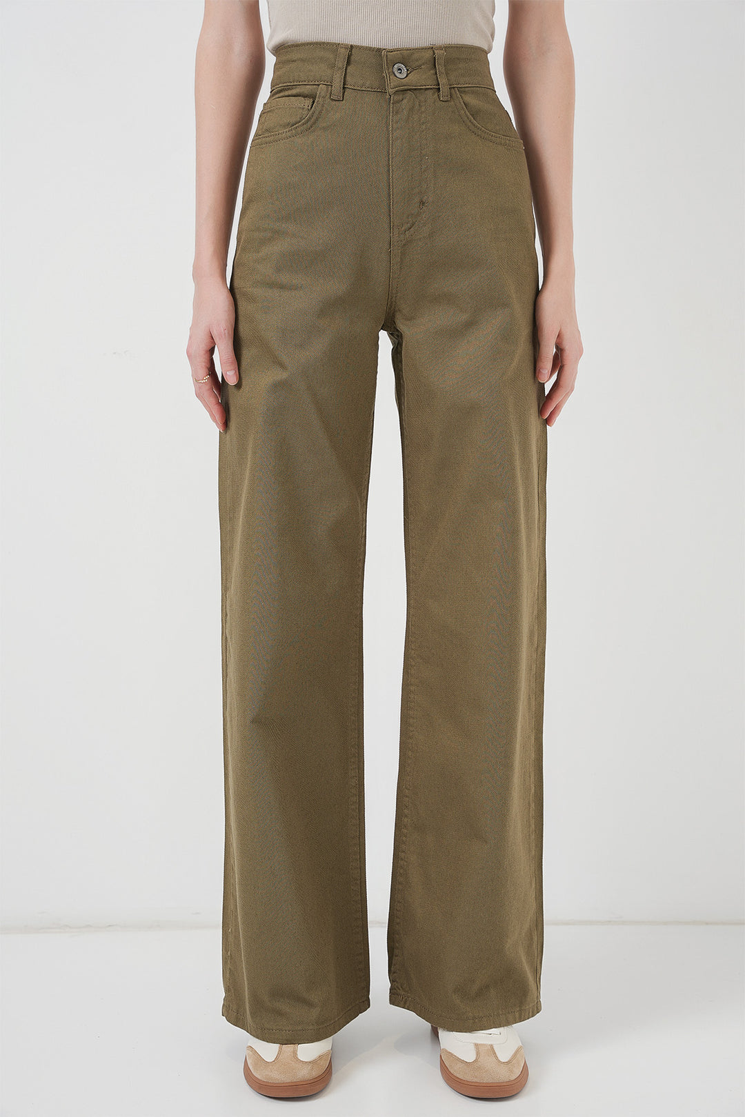 Bigdart Pantalon palazzo taille haute large pour femme