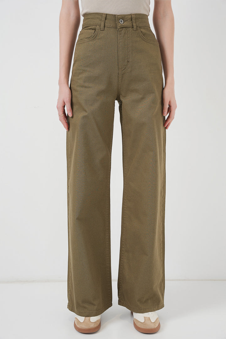 Bigdart Pantalon palazzo taille haute large pour femme