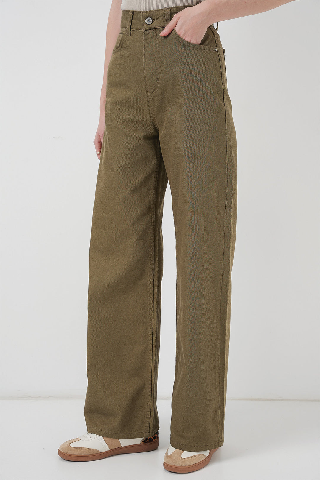 Bigdart Pantalon palazzo taille haute large pour femme