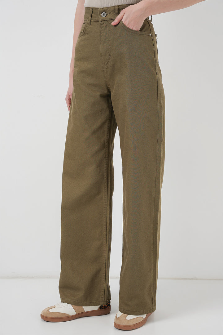 Bigdart Pantalon palazzo taille haute large pour femme