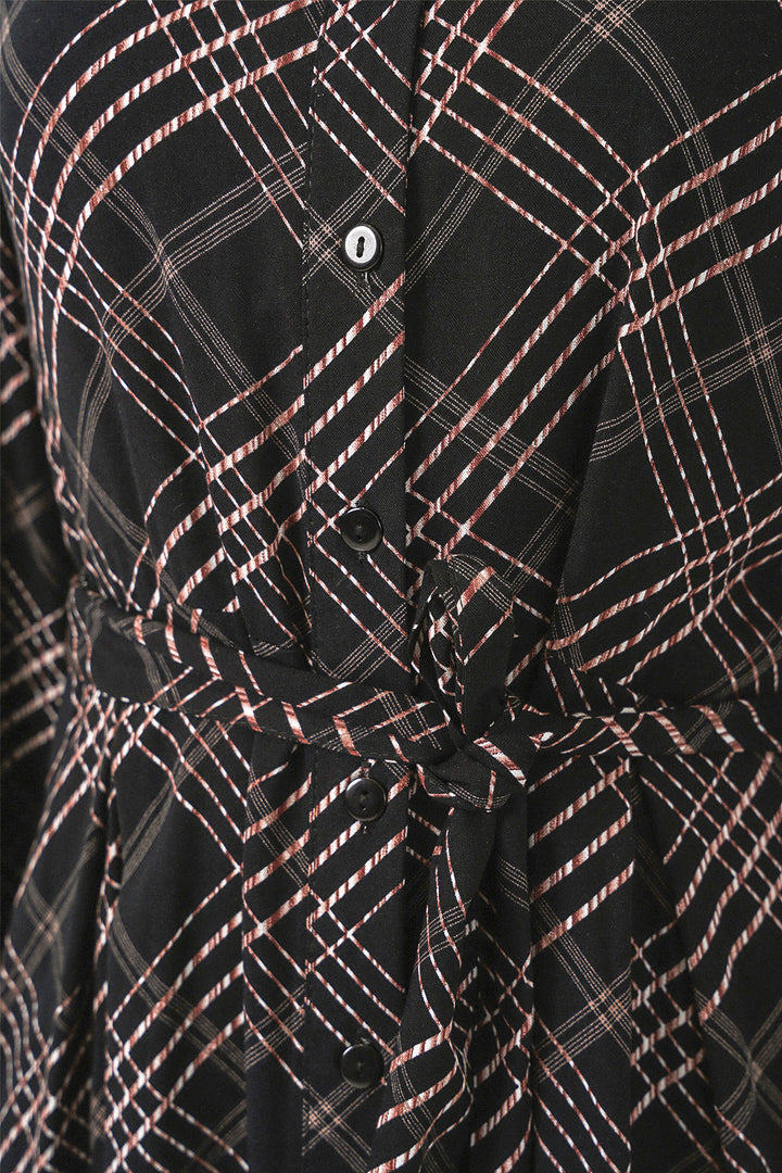 Bigdart Robe longue de hijab à boutons 2588 - Noir