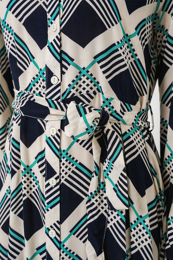 Bigdart Robe longue de hijab à boutons 2588 - Bleu marine