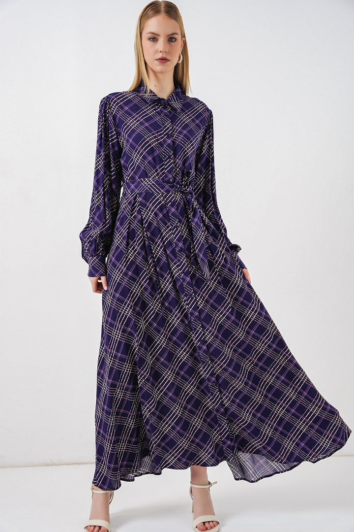 Bigdart Robe longue de hijab à boutons 2588 - Violet
