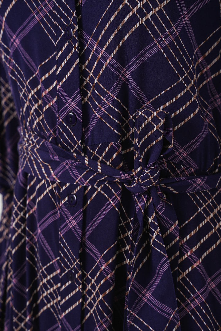 Bigdart Robe longue de hijab à boutons 2588 - Violet