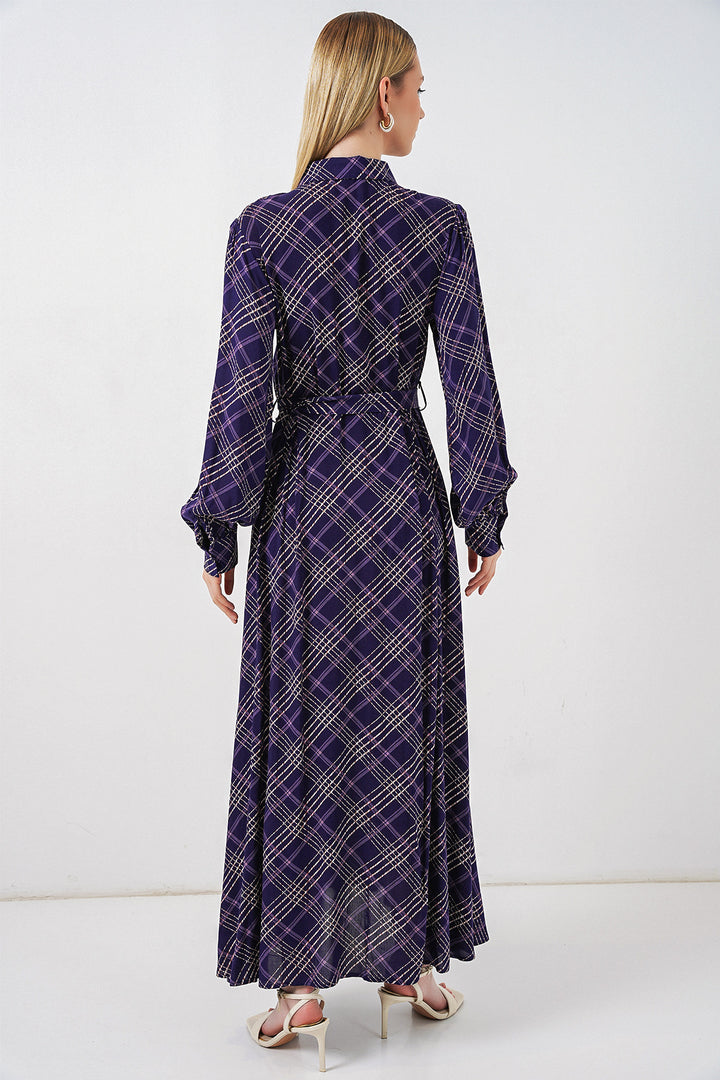 Bigdart Robe longue de hijab à boutons 2588 - Violet