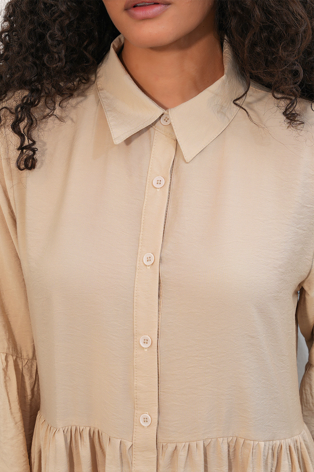 Bigdart Robe longue à boutons pour femme 2591 - Beige
