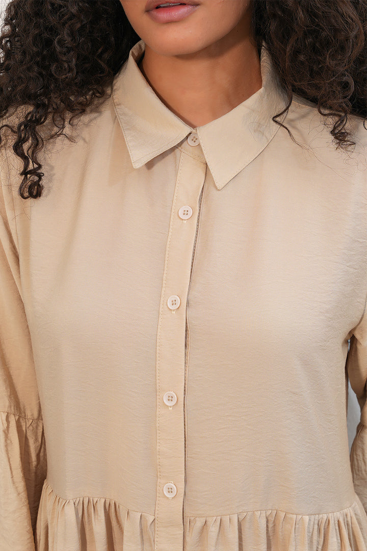 Bigdart Robe longue à boutons pour femme 2591 - Beige