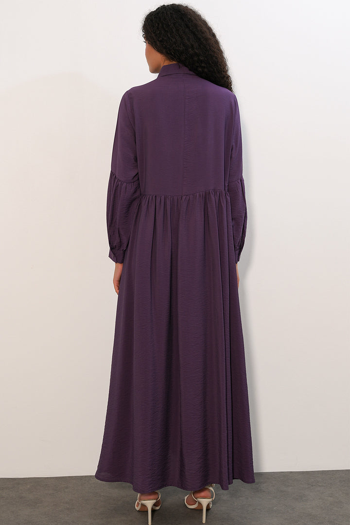 Bigdart Robe longue à boutons pour femme 2591 - Violet foncé