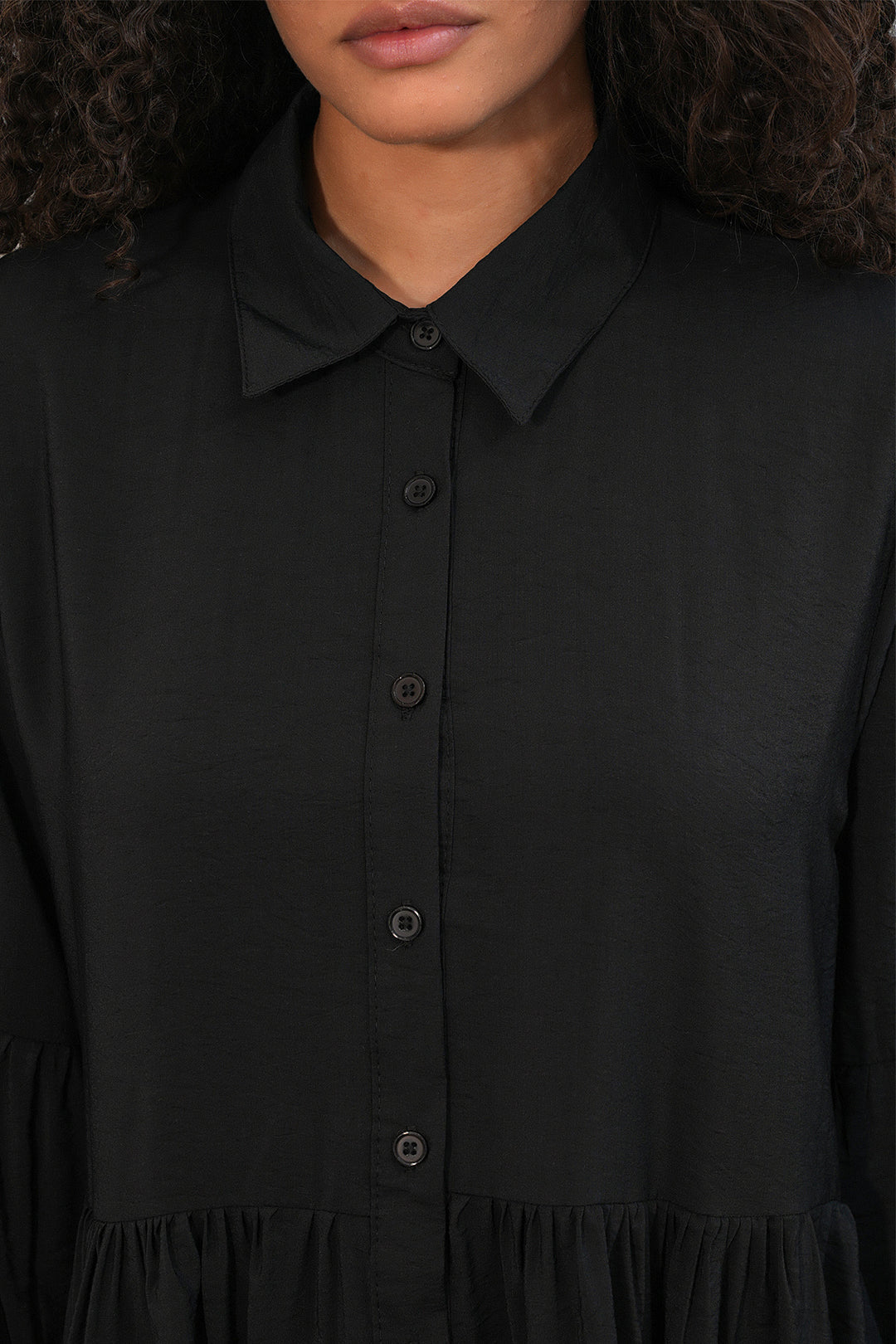Bigdart Robe longue à boutons pour femme 2591 - Noir