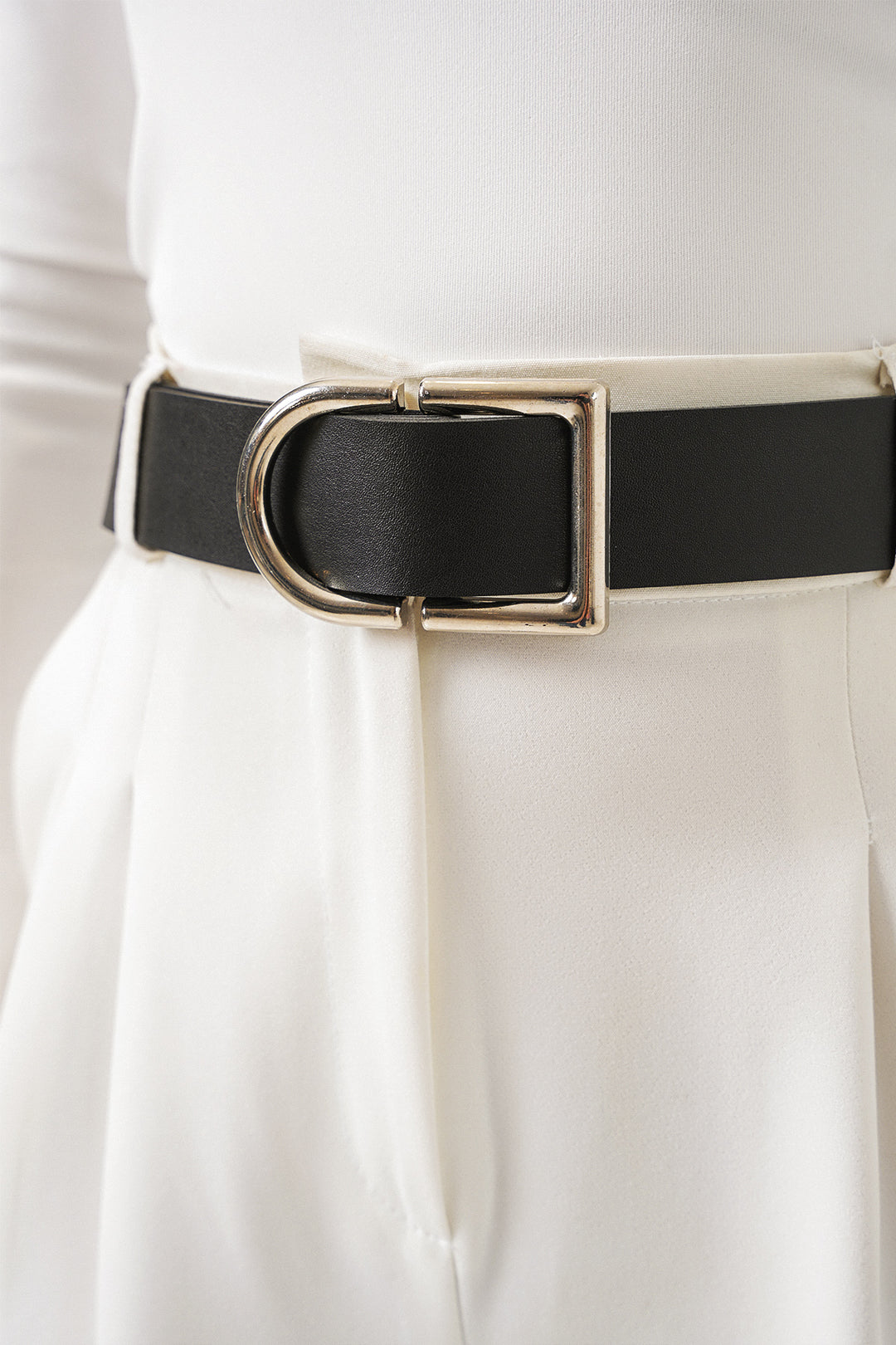 Bigdart Ceinture à grande boucle pour femme 031 - Noir