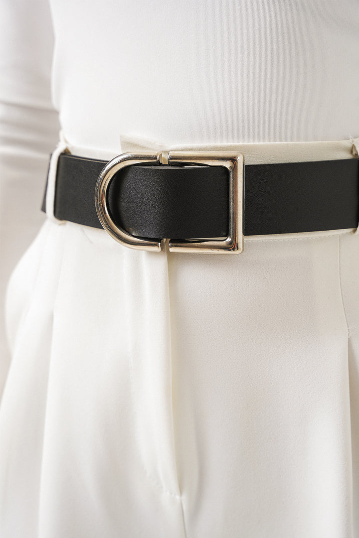 Bigdart Ceinture à grande boucle pour femme 031 - Noir