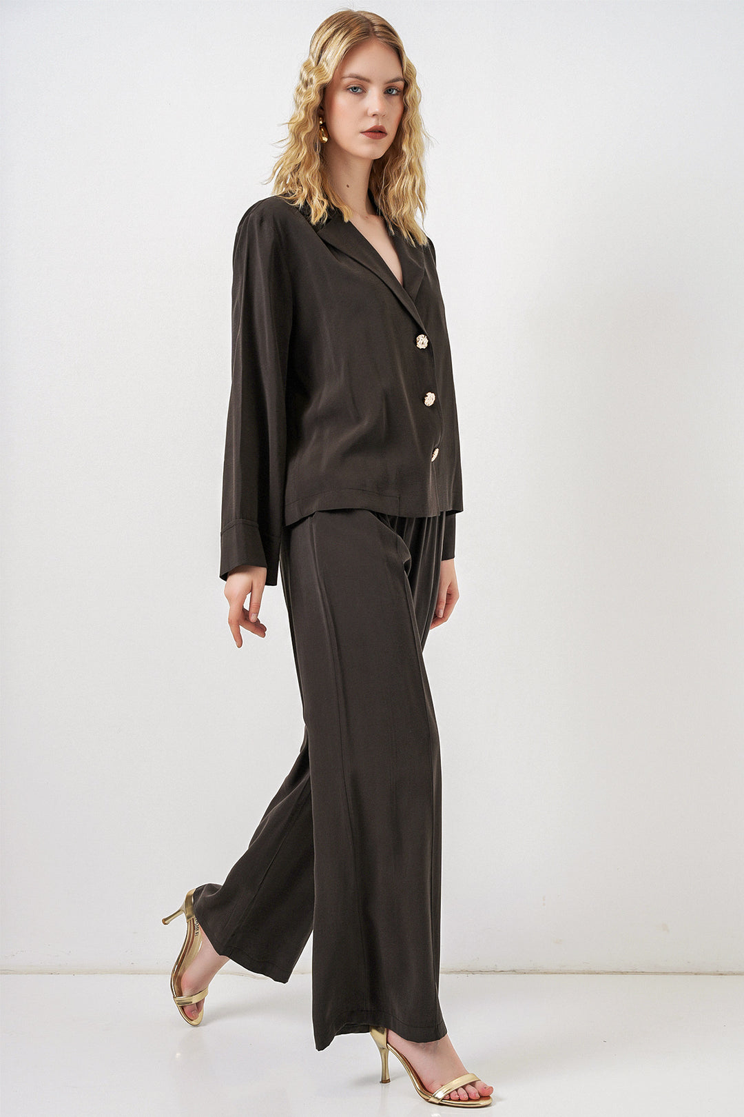 Bigdart Ensemble de Veste et Pantalon Femme 30065 - Marron clair