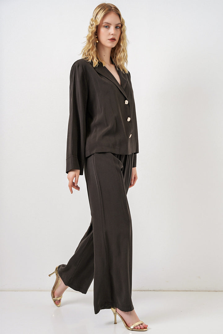 Bigdart Ensemble de Veste et Pantalon Femme 30065 - Marron clair