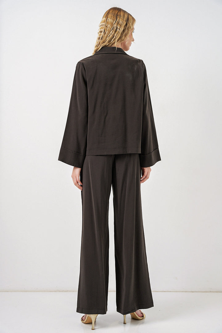 Bigdart Ensemble de Veste et Pantalon Femme 30065 - Marron clair