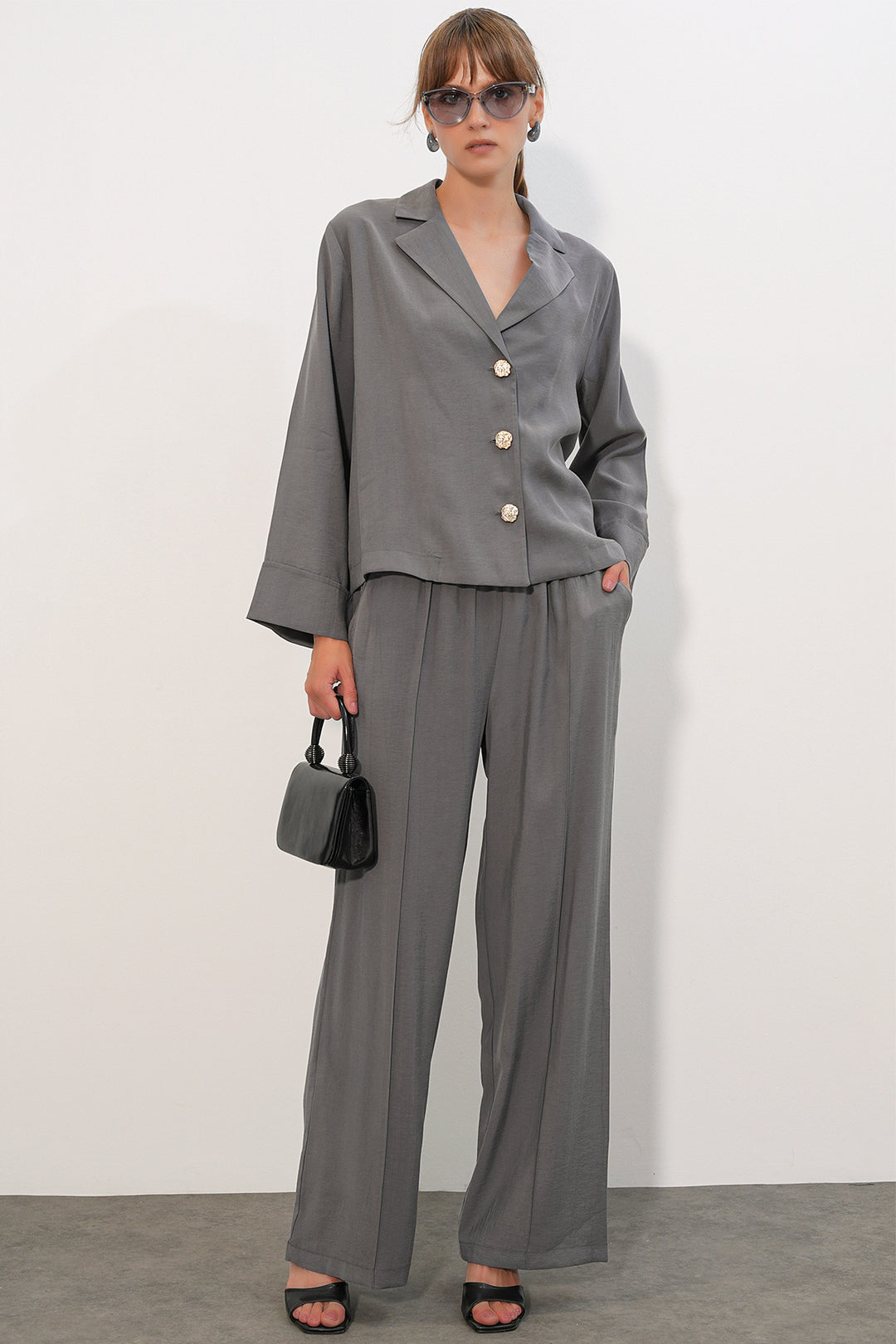 Bigdart Ensemble de veste et pantalon pour femme 30065 - Gris