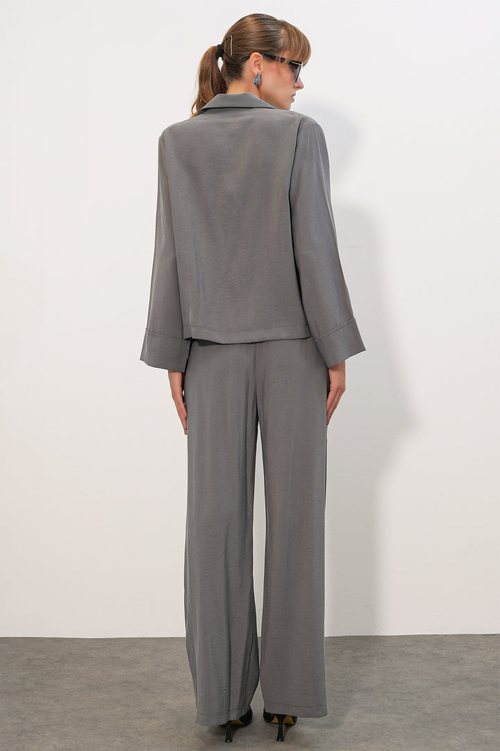Bigdart Ensemble de veste et pantalon pour femme 30065 - Gris