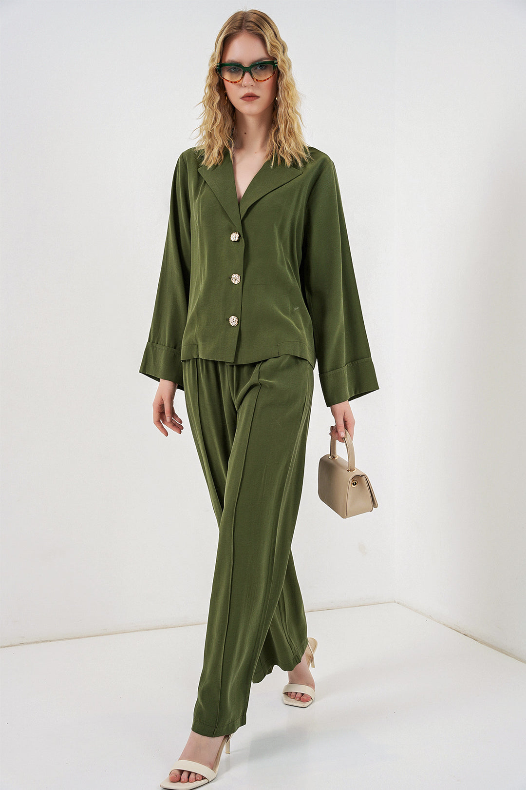 Bigdart Ensemble de Veste et Pantalon Femme 30065 - Kaki