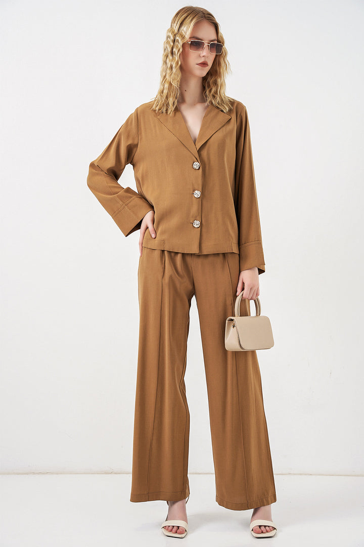 Bigdart Ensemble de Veste et Pantalon Femme 30065 - Tabac