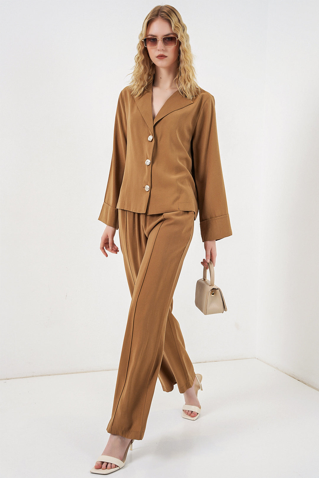 Bigdart Ensemble de Veste et Pantalon Femme 30065 - Tabac